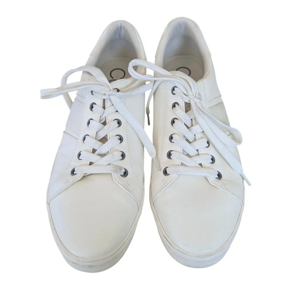 Calvin Klein Sneakers Mens 10.5 White CMROVER Low Top Logo‎ Streetwear Casual